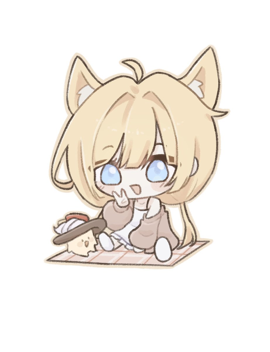 hint_1229's tweet image. #siho_art 
신자랑 소풍온 성녀님
(뒤잡 주의)