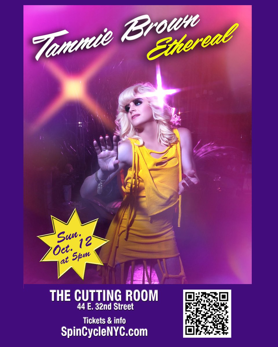 TONIGHT! <a href="/thetammiebrown/">Tammie Brown</a>  is at <a href="/CuttingRoomNYC/">The Cutting Room</a>! spincyclenyc.com/index.php/drag…