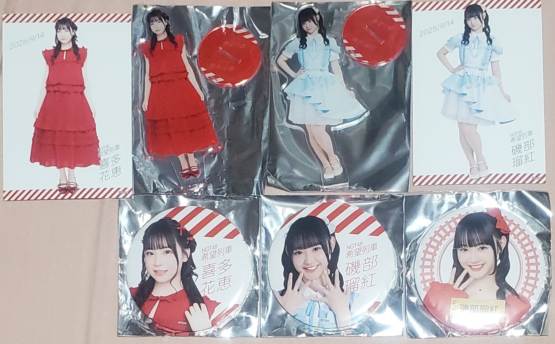 NGT48 シアターくじ ハイタッチ会 磯部瑠紅 サイン入り特大缶バッジ NGT48 シアターくじ ハイタッチ会 磯部瑠紅 サイン入り特大缶