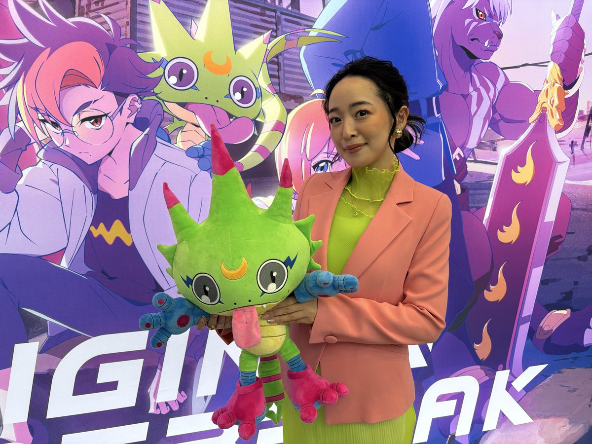 ToeiAnimation's tweet image. Megumi Han (Voice of Gekkomon from DIGIMON BEATBREAK) is here at #NYCC2025! 🗣️🎙️🦎👾

#Digimon #BEATBREAK #NYCC