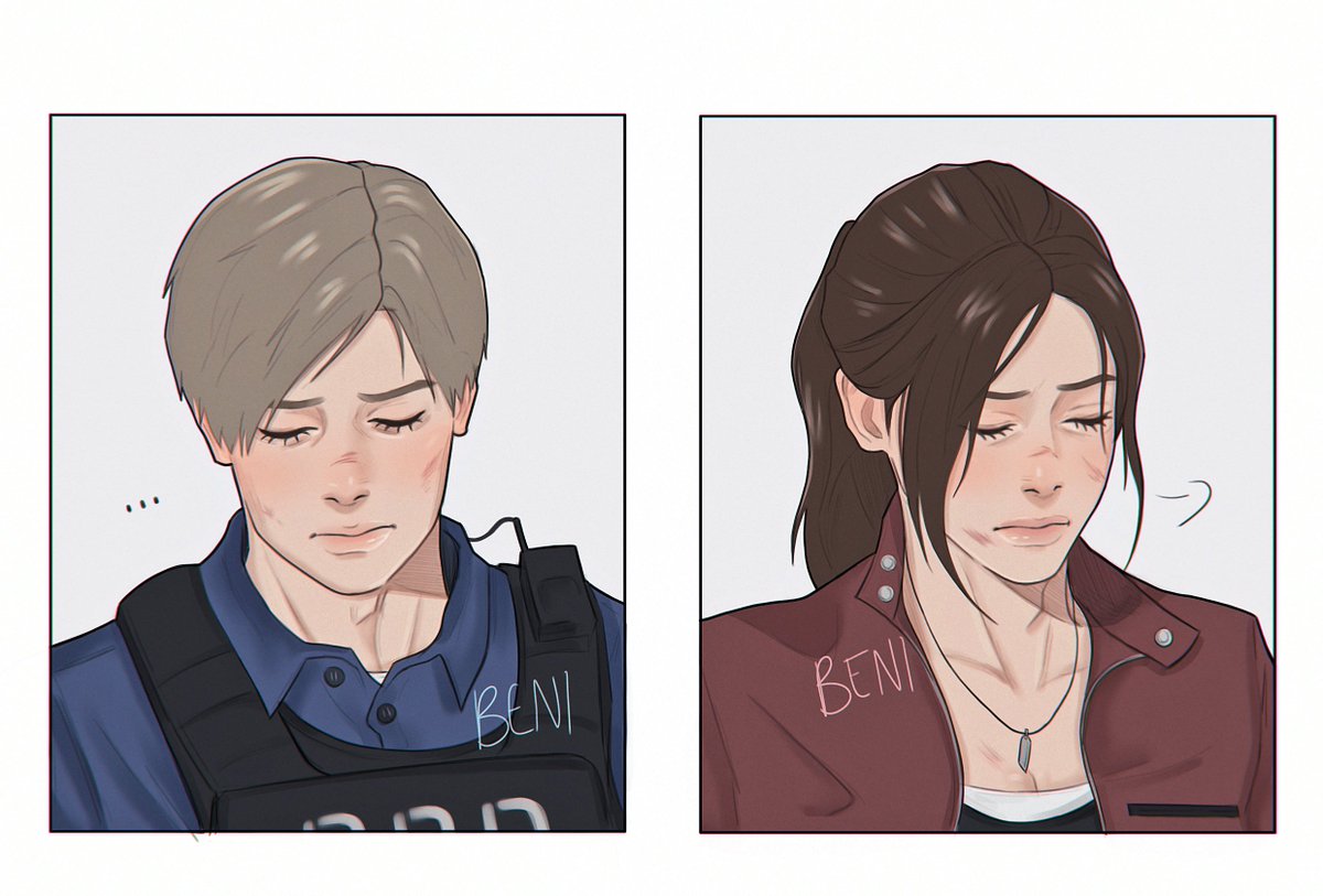 I caught a cold so I drew Claire and Leon to cheer myself up 🤧

#rebhfun #leonkennedy #claireredfield