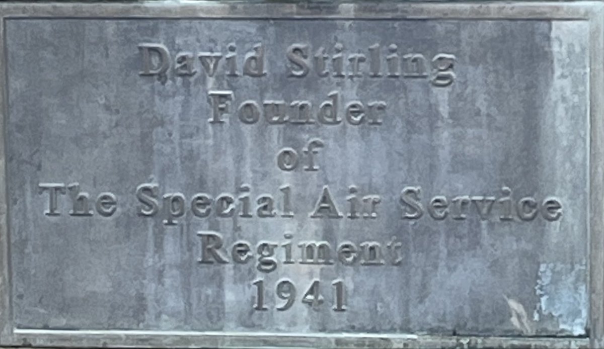 natcutler23's tweet image. Took a little run out to visit Doune Castle today and stopping to visit the Lt.Col. Sir David Stirling Memorial, founder of the SAS. 🫡Respect #SAS #whodareswins
