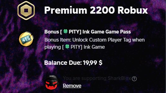 Semih_Roblox's tweet image. Bought Robux one last time using Starcode &quot;SharkBlox&quot; before starcodes disappear. 🫡 
@SharkBloxYT