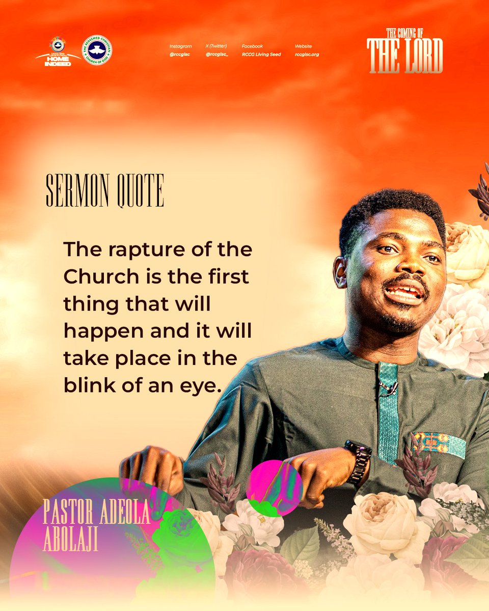 rccglsc_'s tweet image. The rapture of the Church is the first thing that will happen and it will take place in the blink of an eye.

- Pastor @abolajiadeola

#rccglsc #teamard #sundayservice #rccg #thecomingofthelord