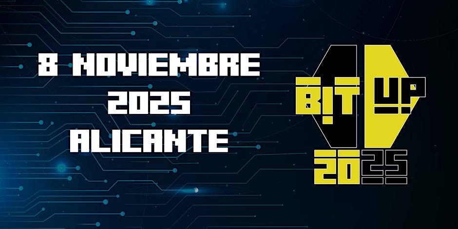 📢 ¡Mañana lunes 13 de octubre a las 12:00h salen a la "venta" las entradas (sí, el evento es GRATIS🥳)! Durante la semana iremos anunciando los ponentes (viene gente muy top con ponencias muy buenas!).

Tenéis la URL para Eventbrite en la web: 👉 bitupalicante.com