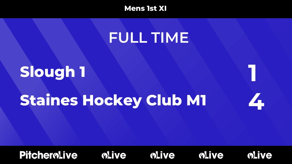 FULL TIME: Slough 1 1 - 4 Staines Hockey Club M1
#SLOSTA #Pitchero
staineshockeyclub.com/teams/224498/m…