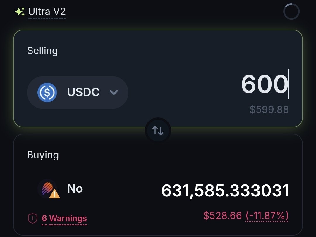Romulus99999's tweet photo. @FabianoSolana the pmx ui doesn't account for slippage (yet), you can check on jupiter how much you'd actually get (in this case only about $31.58 in profit) https://t.co/hU7U6kcDET