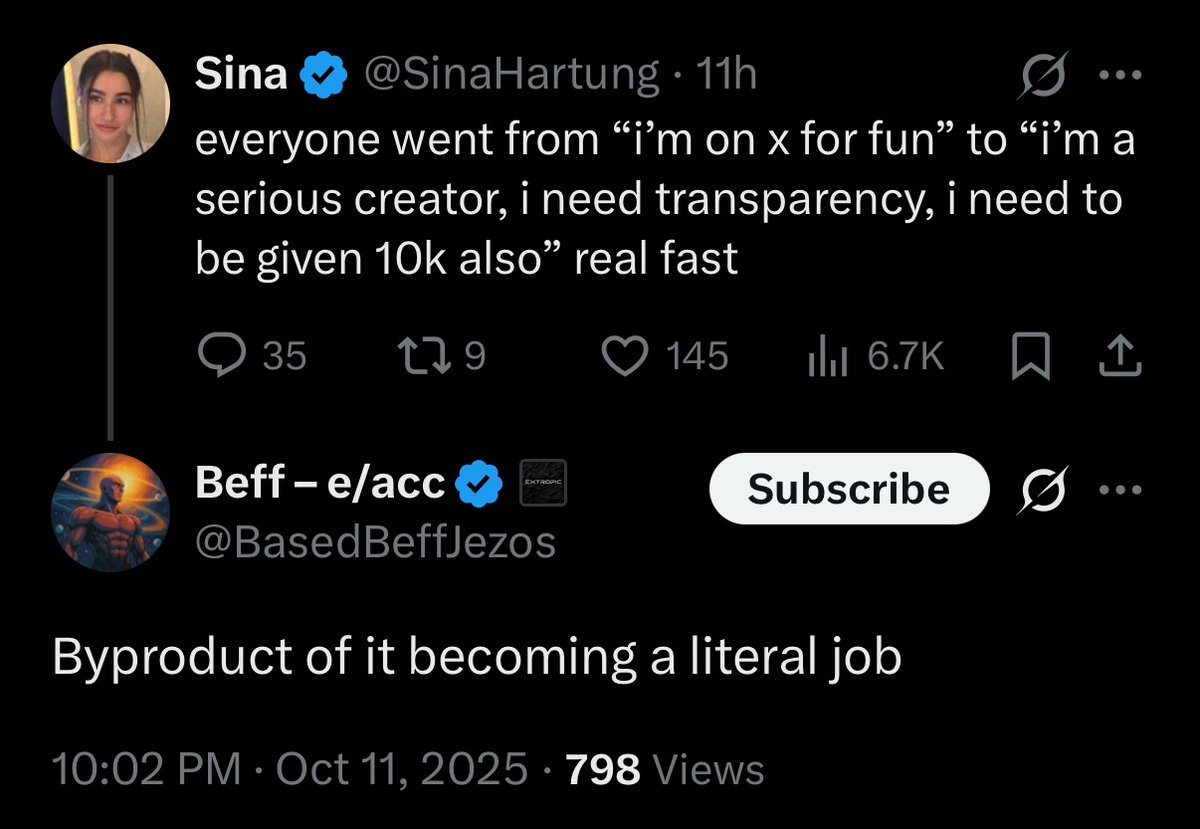 growing_daniel's tweet image. The downside of paying people to post is the group that thinks they’re now Professional Posters instead of just being glad to get free money for something we all did anyways
