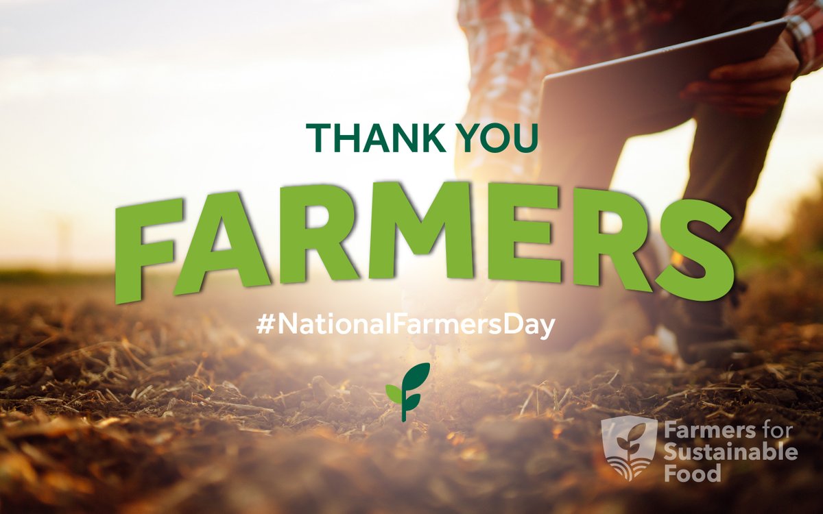 Today we celebrate #NationalFarmersDay and say thank you to all farmers who work every day to produce nutritious food for us to enjoy. We are proud to work with farmers who are leading the way in conservation for a sustainable future.