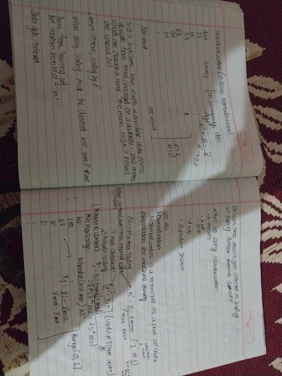 BidhyaBhattara8's tweet photo. Day 15 
Completed to lecture 25 
Studied in detail about feature engineering along with features scaling techniques 
#LUD15
#LearningUtsav2025 
#FestivalOfLearning https://t.co/BVuWHmJ0nt