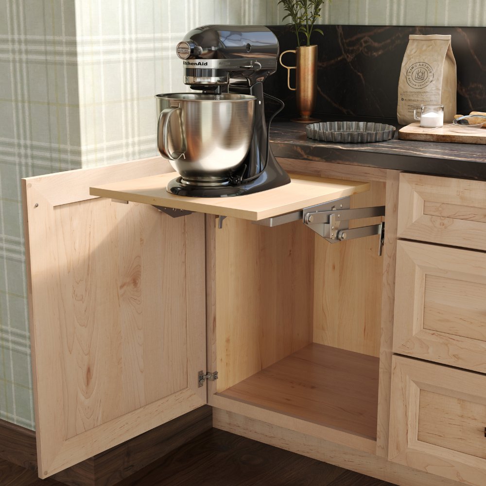Mixing Shelfs are super convenient for the kitchen space! Reduces counter clutter and protects appliances in the cabinet!

#ThomasvilleCabinetry​ #KitchenDesign ​#KitchenInspo​ #DreamKitchen #ModernKitchen​ ​#InteriorDesign #KitchenOrganization​ #KitchenStyle​ #KitchenRemodel