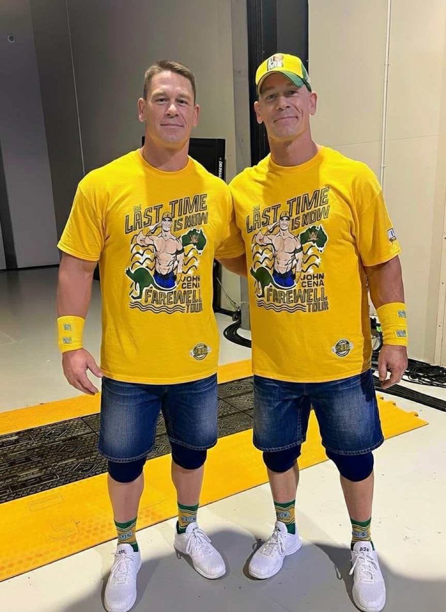DailyLoud's tweet image. John Cena with his lookalike