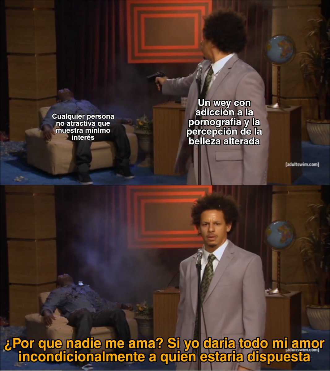La neta si estaba chistosa ahahaha, pero es muy real también.

Esta la gente de: "¡Quiero que me amen, tomaría cualquier oportunidad!" y si una persona no cumple con sus critérios, le rechazan ajajaja, y siguen con lo mismo.
Esta chistoso, pero por eso están solos y seguirían.