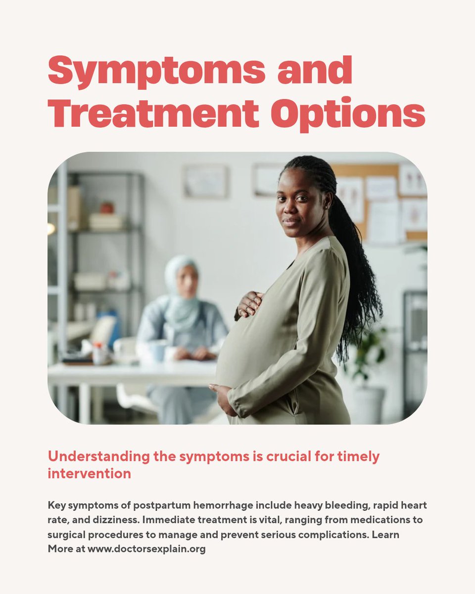 DocsExplainFM's tweet image. 💉 &amp;gt;500ml blood loss after vaginal birth or &amp;gt;1000ml after C-section
⏱️ Early signs: heavy bleeding, low BP, rapid pulse
🩺 Causes: *Tone, Trauma, Tissue, Thrombin*
🧠 Be prepared, act fast, save lives!

🔗 More at doctorsexplain.org

#PPH #MaternalHealth #OBGYN #MNCH