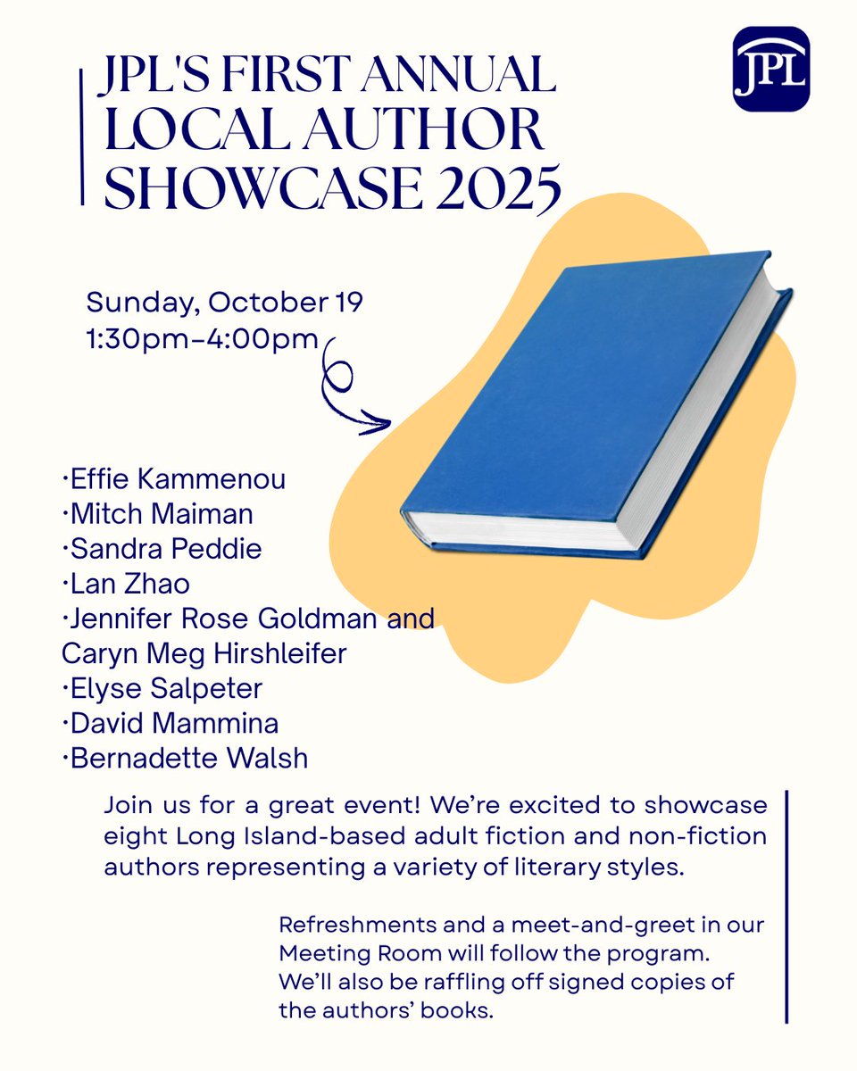 Jericho_library's tweet image. Join us next Sunday. Register on our website!

#JerichoLibrary #JerichoPublicLibrary