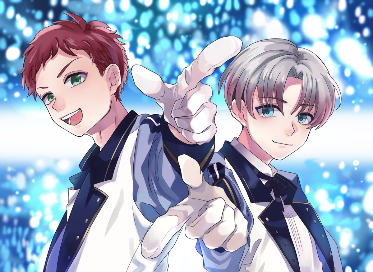 だいぶ前に描いた踏分誠一と神柴健三のロメオ、フォルダから発掘して懐かしかったので再掲(微絵柄合わせ)
 #ハンドレFA