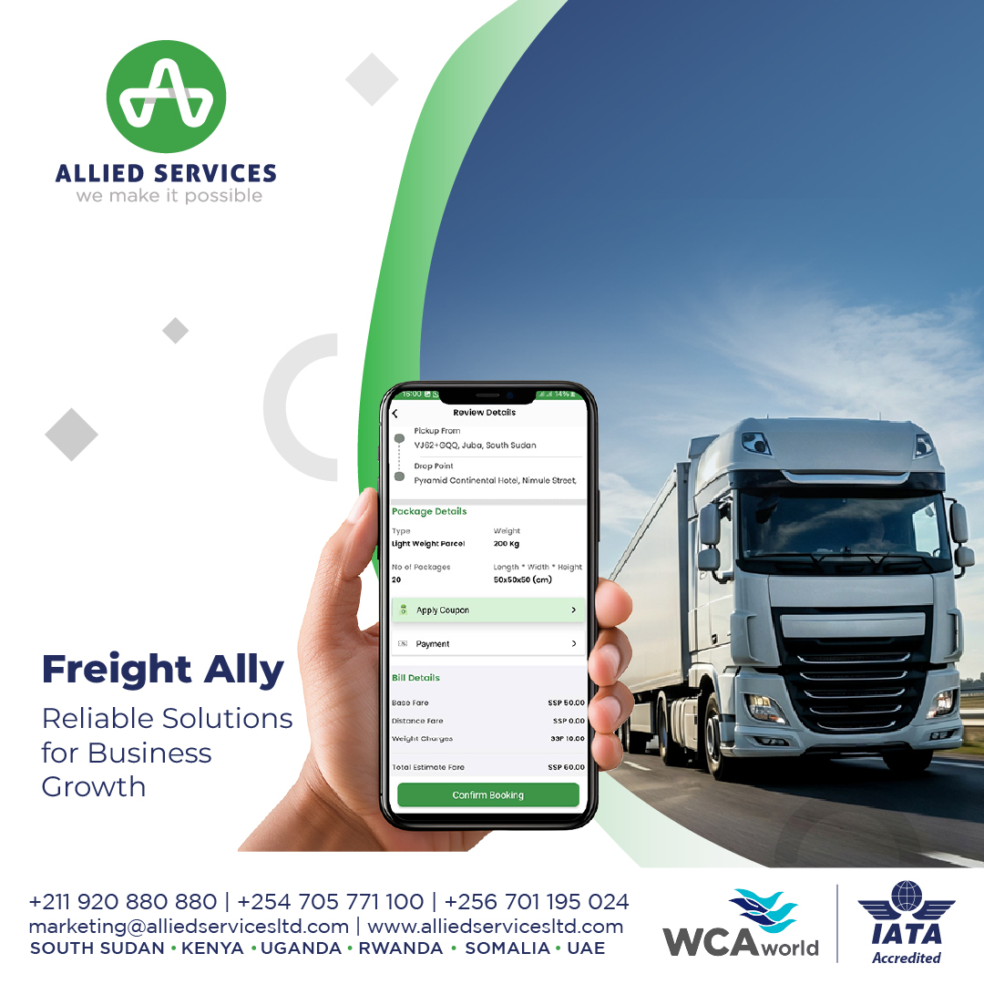 Allied_EAfrica's tweet image. 🚀 Meet Freight Ally – the digital partner that puts logistics in your hands.
From cargo tracking 📦 to cost transparency 💰, Freight Ally ensures your freight is just a tap away.
The future of logistics is here.
#FreightAlly #WeMakeItPossible