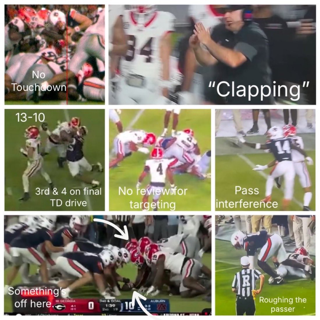 BadSportsRefs's tweet photo. Georgia/Auburn officiating…yikes https://t.co/48iUp75MOT
