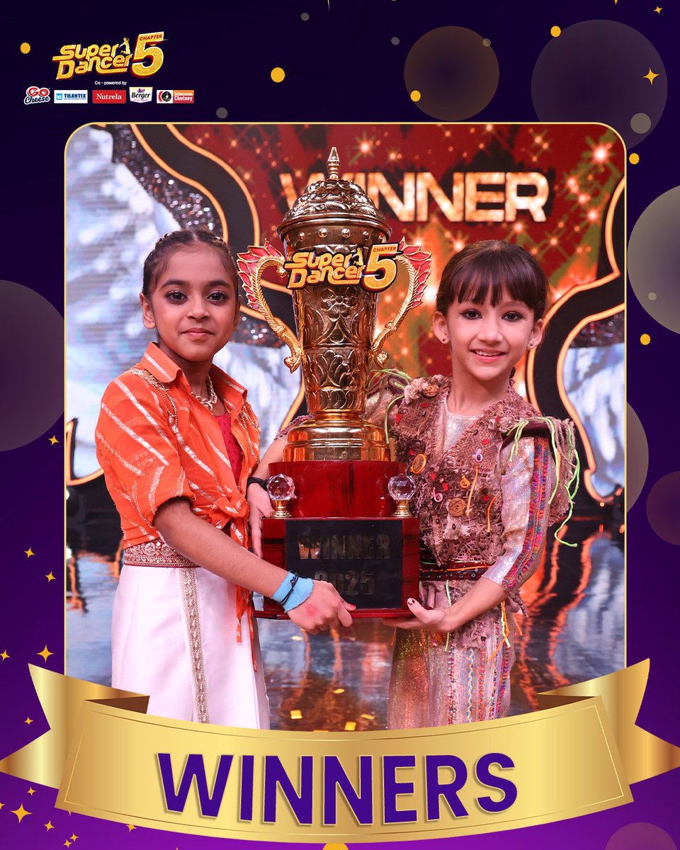 SonyTV's tweet photo. Our Divas won the show and our hearts! 🫶🏻🤩❤️
@TheShilpaShetty @geetakapur @marzipestonji
#SuperDancer #SuperDancerChapter5 #KidsDanceShow #DanceRealityShow #DanceKeSuperstar #SonyTV #Aadhyayasree #SuperDancerAadhyayasree #Sukriti #SuperDancerSukriti https://t.co/q01h1D0rZD