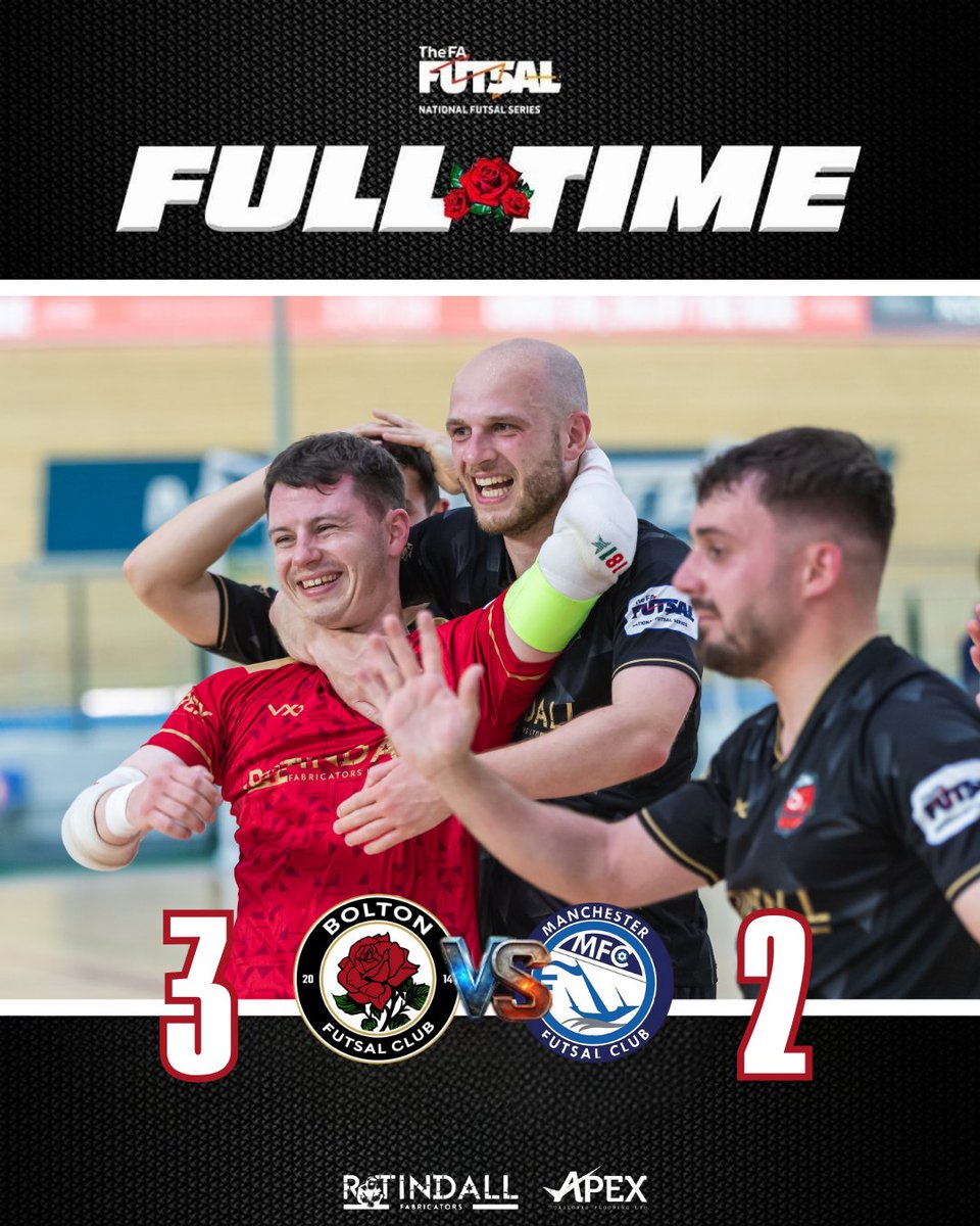 Derby Day Dub for the T1s vs <a href="/MFC_Futsal/">Manchester Futsal Club</a>🔥

The lads bounce back in <a href="/FA_NFS/">FA National Futsal Series</a> in the best way possible😍

<a href="/csmillar10/">Connor Millar</a> opening his Bolton account in typical fashion with a sublime volley🤤

<a href="/KaiLawless8/">Kai Lawless</a> with the Winner🫡

Week off next week before we travel to <a href="/LiverpoolFutsal/">Liverpool Futsal Club</a> 🆚️