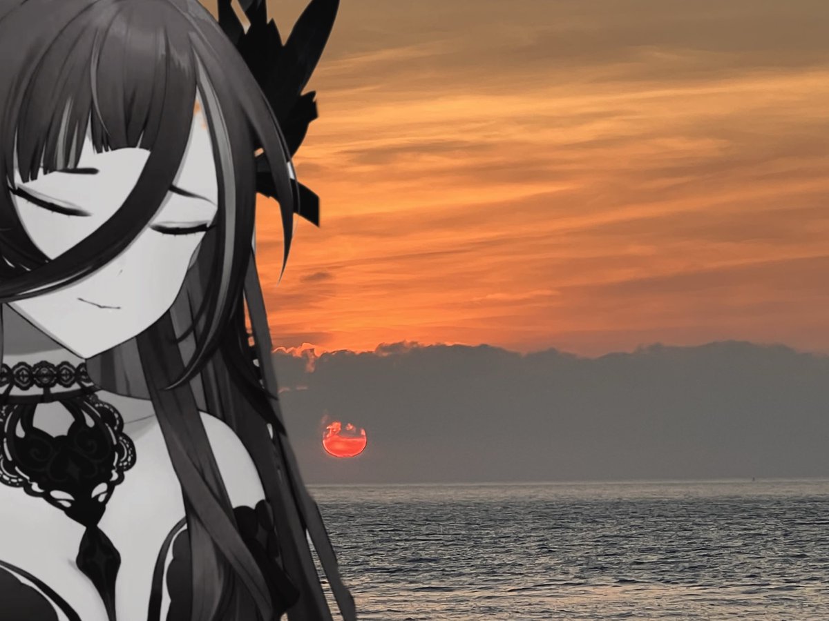 今天去漁人碼頭看夕陽，看著夕陽想到剛吃完基餃🥟 生無可戀的歌 ，一切如同此夕陽一般就此落幕了 #熙歌