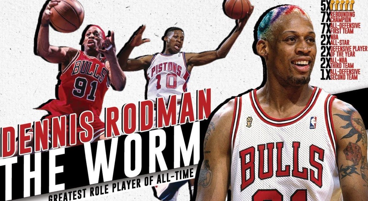 Howlingmutant0's tweet image. “The Worm” gotta be one of the worst nba nicknames of all time no wonder Dennis Rodman became some kinda proto troon