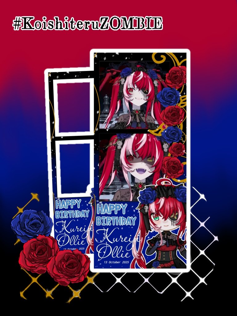 bbykeyo's tweet image. #KoishiteruZOMBIE #graveyART

Happy Birthday, Kureiji Ollie! ♡
I made photo strip template for Ollie&apos;s Birthday celebration yeay~!

Feel free to fill with your picts / photos (⁠ ⁠╹⁠▽⁠╹⁠ ⁠) 

Link below 👇🏻