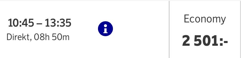 Ska man ta tåget från Stockholm till Småland, eller slänga på 36 kr och i stället flyga till New York - det är frågan.

”Ta tåget när du ska resa!”

Gärna, men finns bara en liten detalj här som skaver en aning…