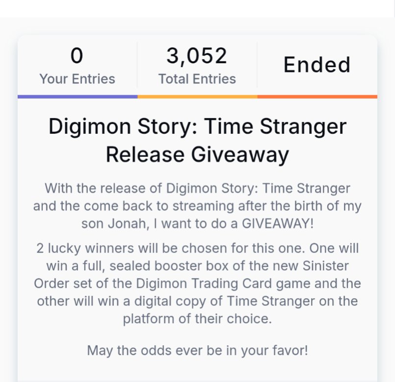 Winners will be drawn tonight!
Thanks to everyone who submitted an entry!