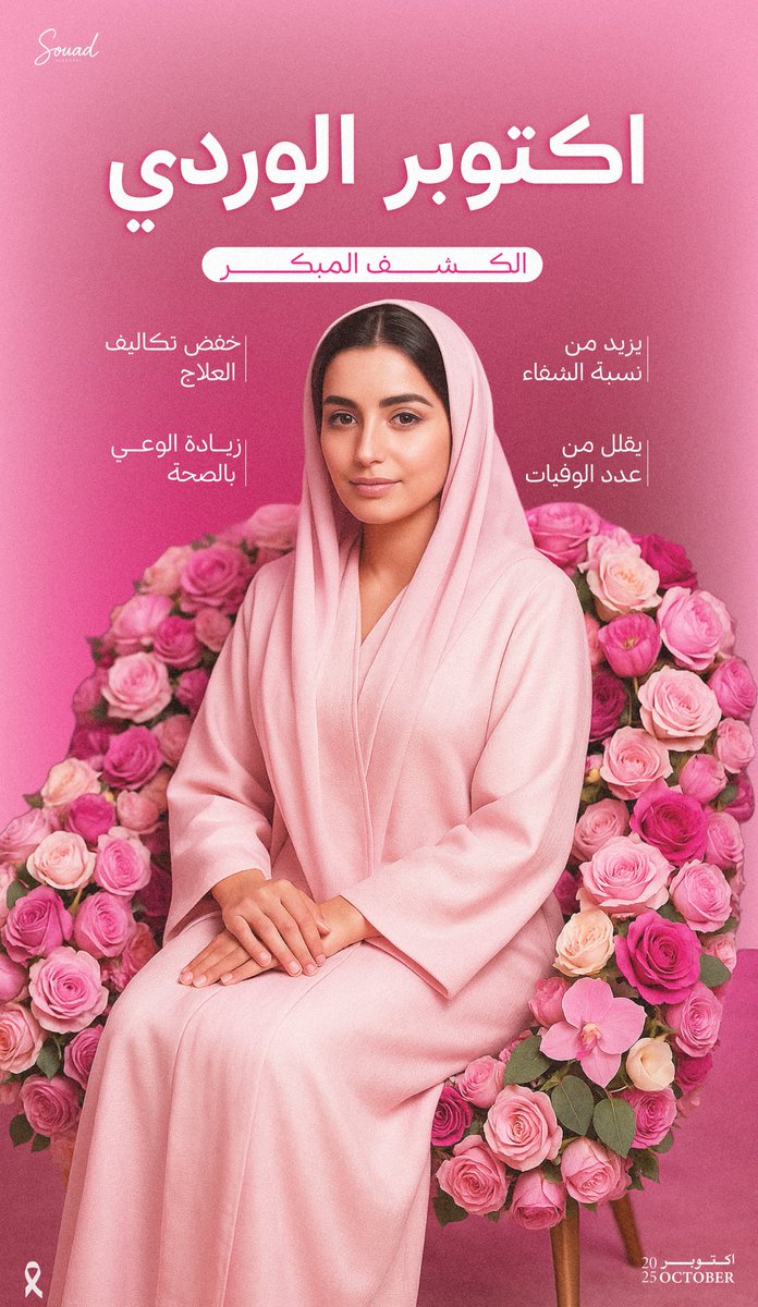 #اكتوبر_الوردي
مشاركتي بتصميم بسيط لشهر اكتوبر، الشهر العالمي للتوعية بسرطان الثدي 🎀

#BreastCancerAwareness #pinkoctober