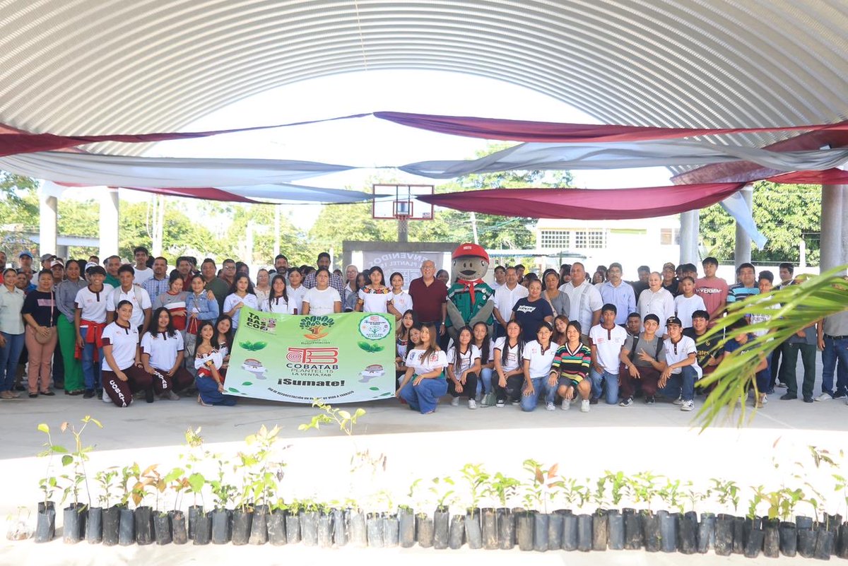 COBATAB participa en la Jornada de Reforestación por Tabasco 🌳

Nota completa 👇🏻: 

facebook.com/share/p/1Dh4UK…

#JornadaDeReforestaciónTabasco 
#ReforestandoElEdén 

<a href="/Gobdetabasco/">GOBIERNO DE TABASCO</a> <a href="/SETabasco/">Secretaría de Educación</a>