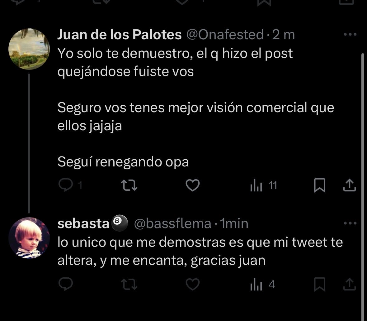 Onafested's tweet image. Se altera, me acusa de estar alterado y acto seguido me bloquea jajaja

X está lleno de falladitos