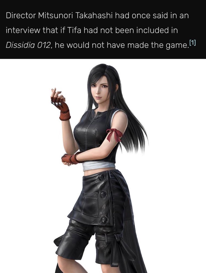 nierhart's tweet image. throwback to when tifa was the reason we got peak dissidia