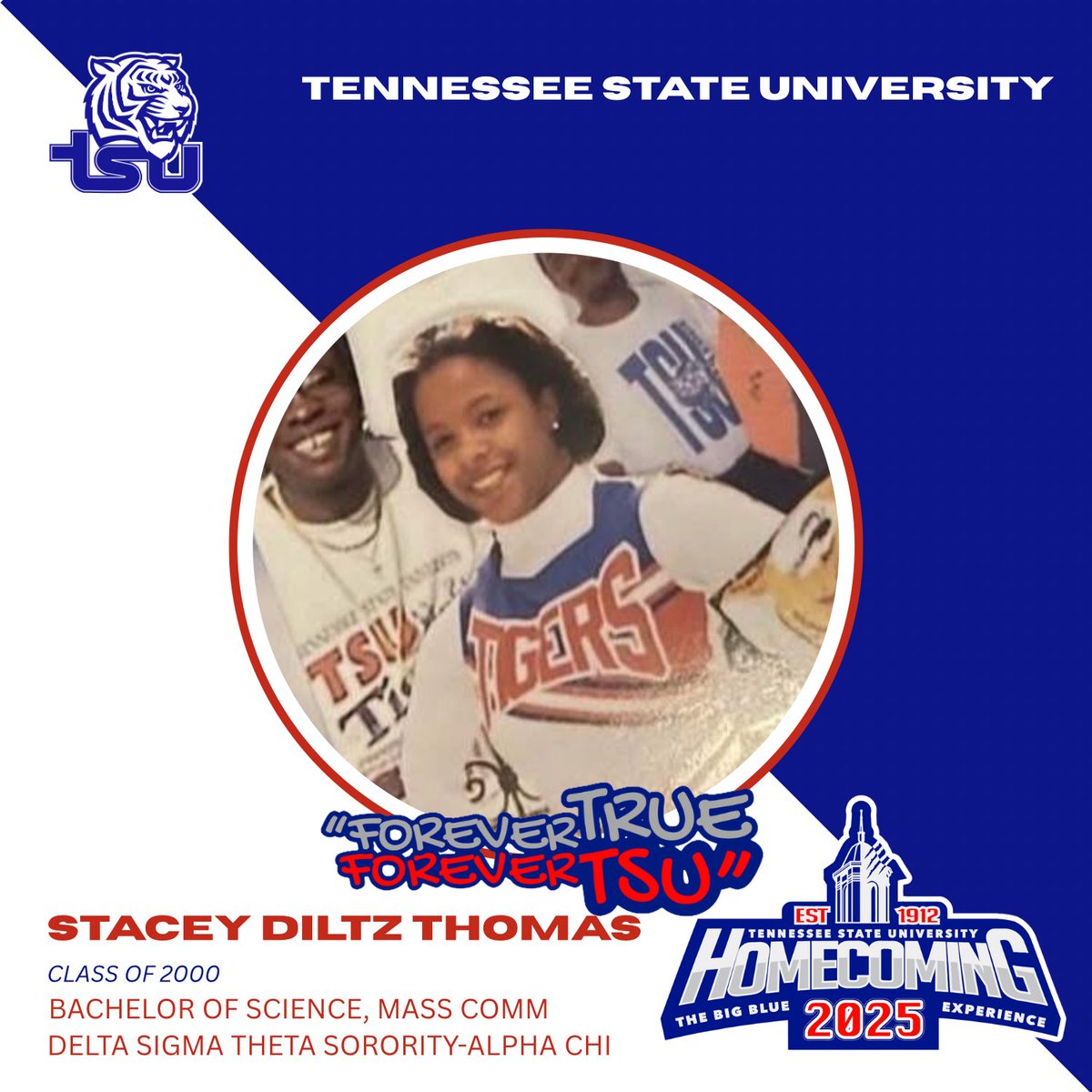 staceywines's tweet image. Tennessee State University shaped, molded, and cultivated me in every way. I received a stellar education—not just in academics, but in GRIT. More than an Institution-TSU is LIFE.
Singing “Glory Hallelujah,” whew! I’m so glad!#GetGeeked #TSUHC2K25 🐅💙