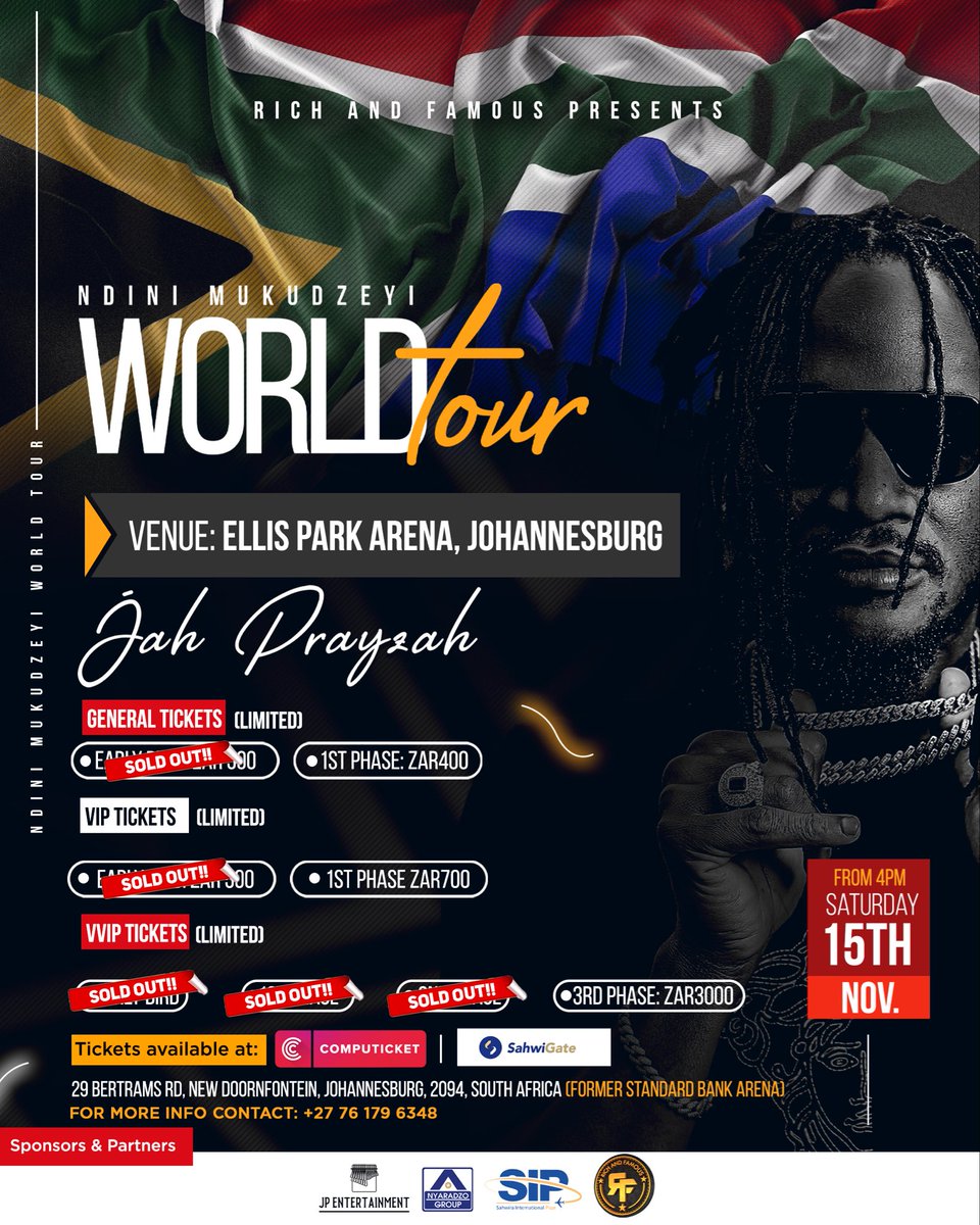 General Early Bird tickets Sold Out
Now selling General 1st Phase