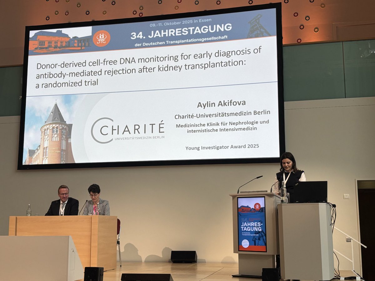 aylinink1's tweet photo. I’m honored to receive the Young Investigator Award 2025 from the German Transplantation Society! My heartfelt thanks to the whole kidney transplant team at Charité, to our patients and all our genuine supporters for your trust and dedication that make this possible! 😌🏆 https://t.co/VUTXS7i9ed