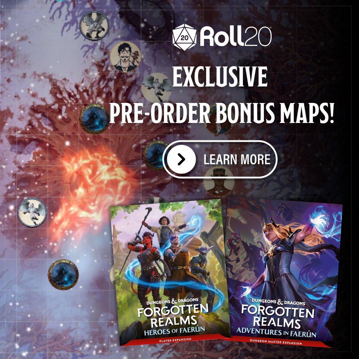roll20app's tweet image. The final Forgotten Realms pre-order bonus is here! 🎉

Get 76 VTT maps FREE when you pre-order on Roll20— including Desert Tavern, Winter Wood, and Frozen Cliffs maps you&apos;ll unlock instantly for your next session!

🎁 Claim your bonus: hubs.li/Q03MM-P40