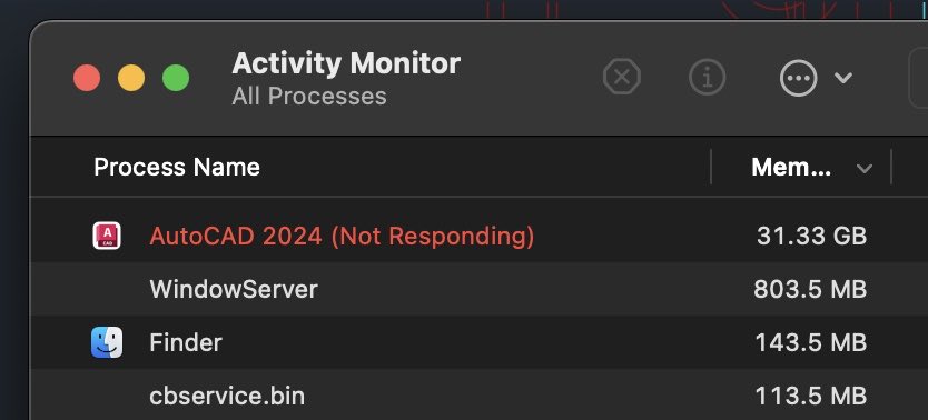 ⁦<a href="/AutoCAD/">Autodesk AutoCAD</a>⁩ #AutoCAD #Mac #crash