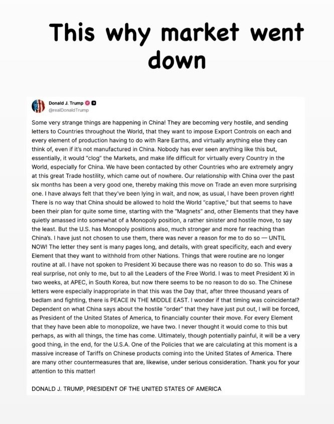 The crypto market just saw a historic shake-up, triggered by escalating US-China trade tensions &amp; Trump's tariff announcement. Here's what you need to know:

▫️MASSIVE LIQUIDATIONS: Over $19 BILLION in leveraged crypto positions were liquidated in a single day, the largest in