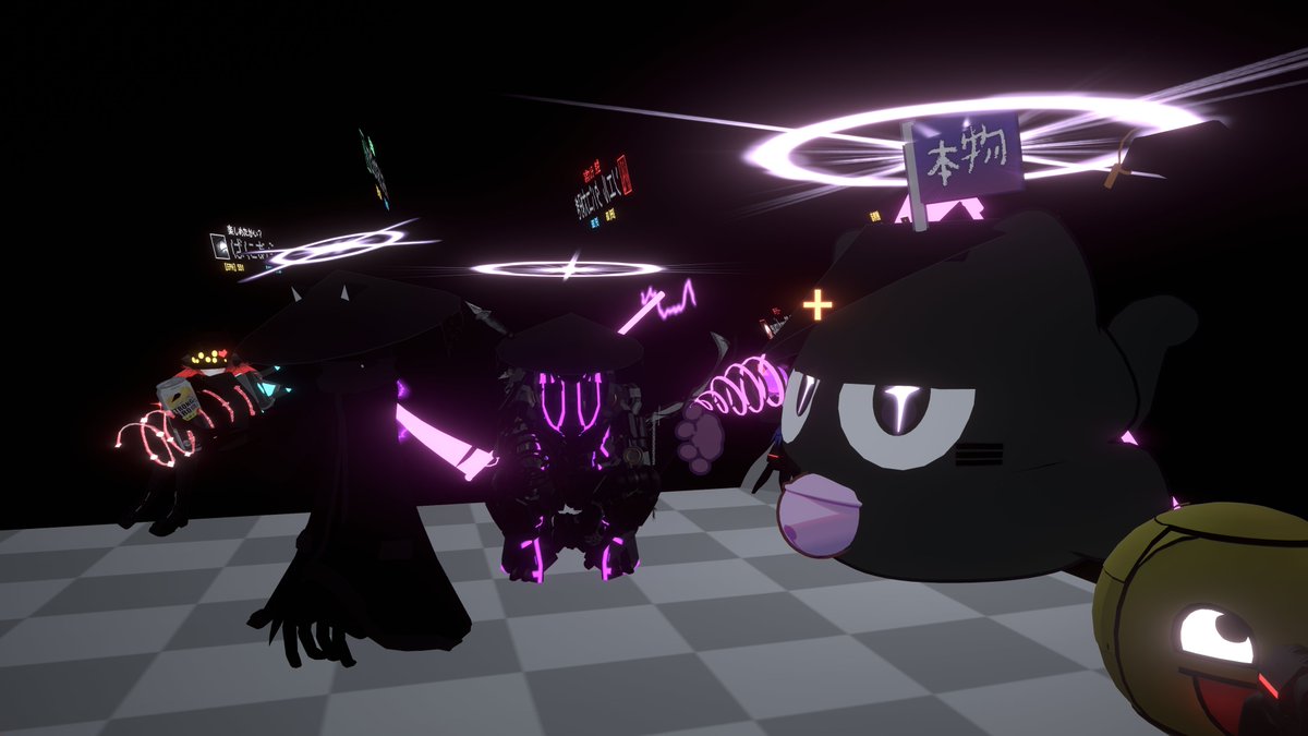 Oz_VRC's tweet image. にゃごBliss！
にゃごに最初から入ってる本物の旗がめちゃくちゃ活かせる場面がきて笑ってるｗ
そう、僕が本物です。通してください。
#molLab #にゃご3D