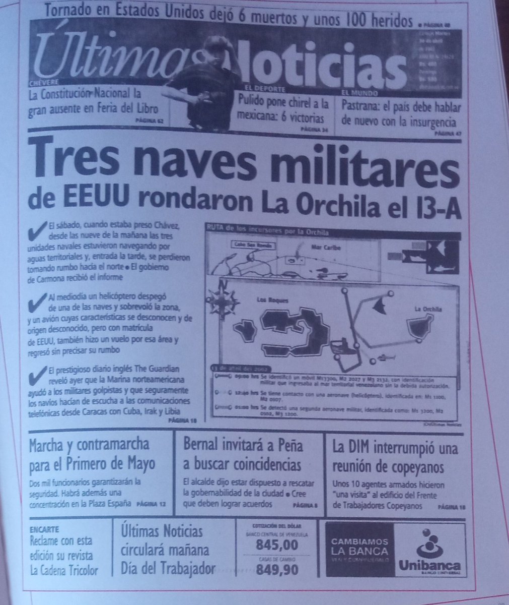 SonPolemicas's tweet photo. La última vez que la oposición Venezolana, con apoyo de Estados Unidos, intentó tomar el poder por la vía  violenta, secuestrando al Presidente Constitucional de Venezuela, les salió muy mal la jugada.
No pudieron sostenerse ni dos días con su gobierno de facto.
Y en ese entonces el pueblo estaba desarmado, no había organización cívico-militar.
Ahora la tenemos.