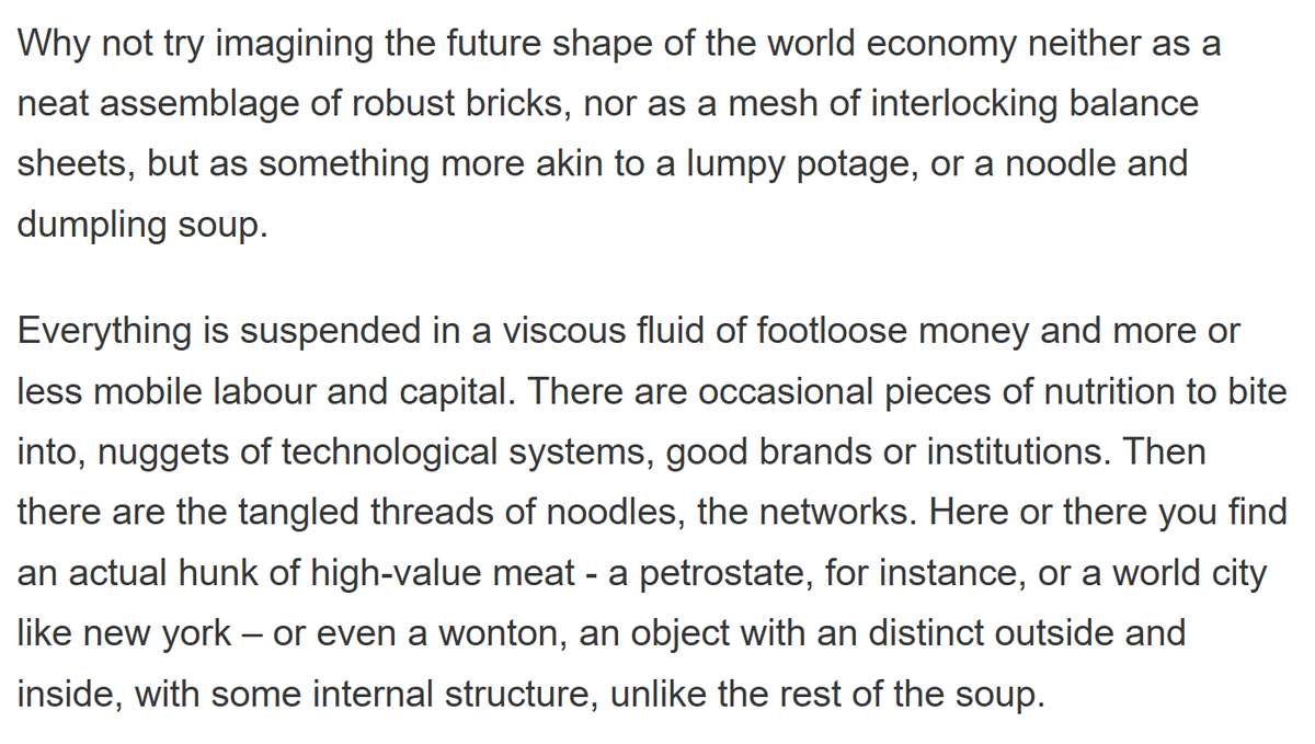 The one problem with Adam Tooze is when you try to explain his ideas to other people you just end up sounding insane