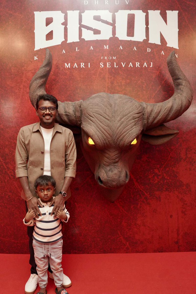 venujitheboss's tweet image. The director @mari_selvaraj makes a power-packed entry at the #BisonPressMeet💥

@applausesocial @NeelamStudios_ #SameerNair @deepaksegal @beemji @Tisaditi #DhruvVikram @anupamahere @LalDirector @PasupathyMasi #AmeerSultan @rajisha_vijayan #AnuragArora @Ezhil_DOP @editorsakthi…