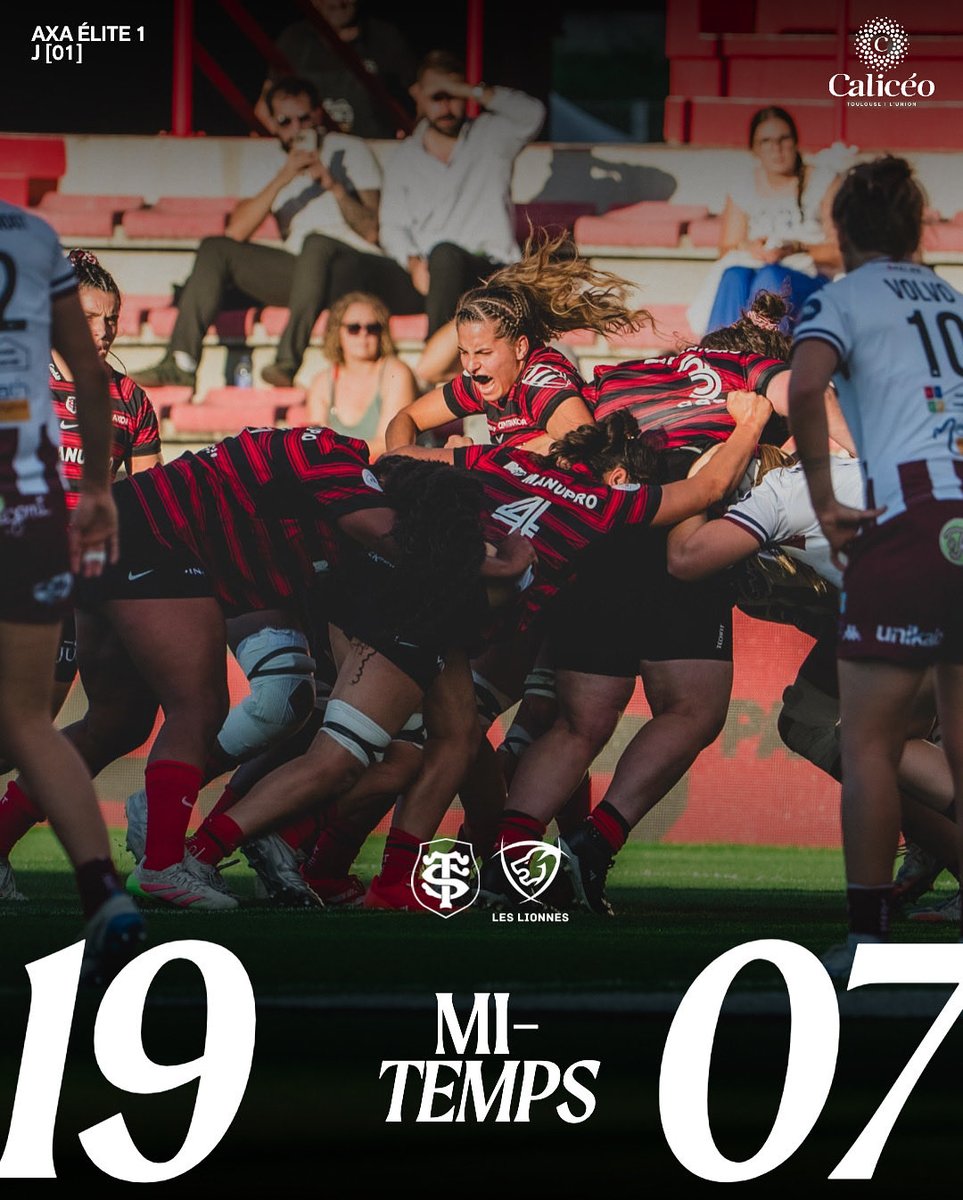 C’est la pause à Ernest-Wallon, les filles sont en tête face au Stade Bordelais 🔥