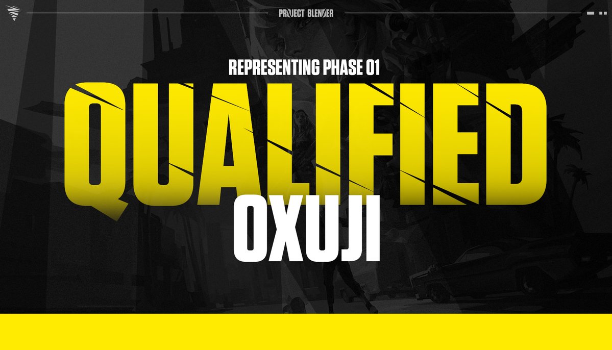 ProjectBlender_'s tweet image. Congratulations to Oxuji, who has qualified for Phase 02 of Project Blender.