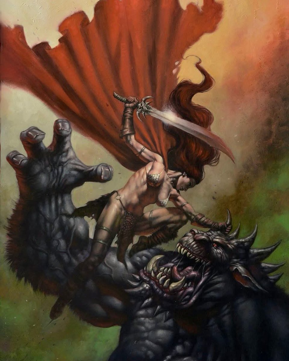 GigagodSesamar's tweet image. Red Sonja has speed, brains, and beauty.
Artist: Lucio Parrillo 
#sesamar #redsonja