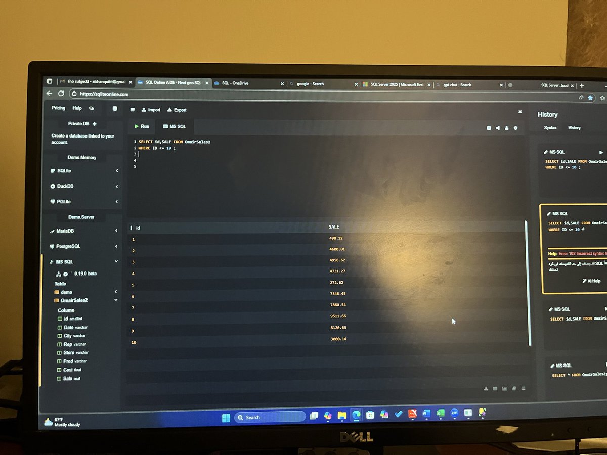 Tahaahassann's tweet image. T #Pasds_SQL