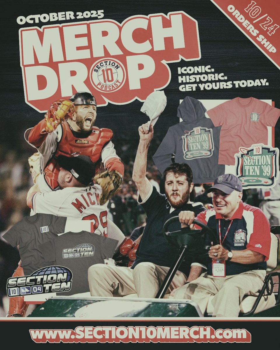 Section10Pod's tweet image. The iconic moments 10 merch drop. 

Can’t beat it.

section10merch.com