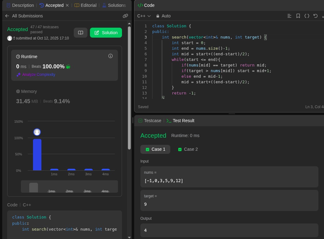 octocat__codes's tweet image. Yooo, wrote the code without any help, on my own after learning the algo of binary search..
Will practice more questions based on this concept.
Lessgooo!
#codenewbie #coding #lovebabbardsa