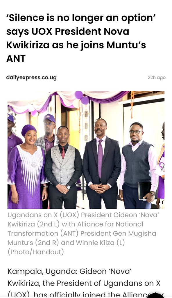 Thank you <a href="/DailyExpressUg/">Daily Express</a> for sharing my story on the Opera news app. Tap the link below to read the whole story 

opr.news/76c506c9251011…